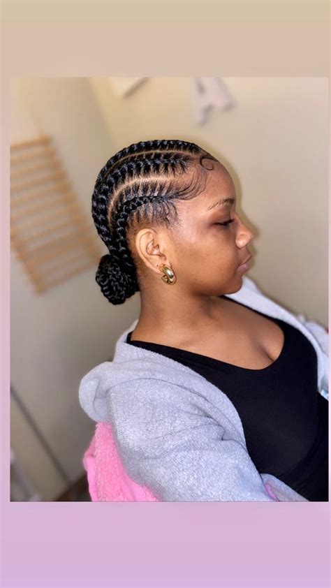 cornrow low bun|cornrows with bun in back.